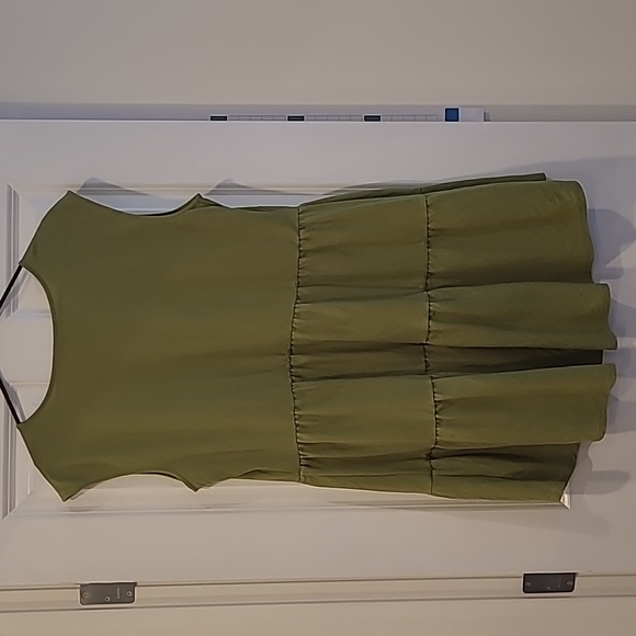 Cleo Green Ruffle Tunic Mini Dress XL - Picture 3 of 5